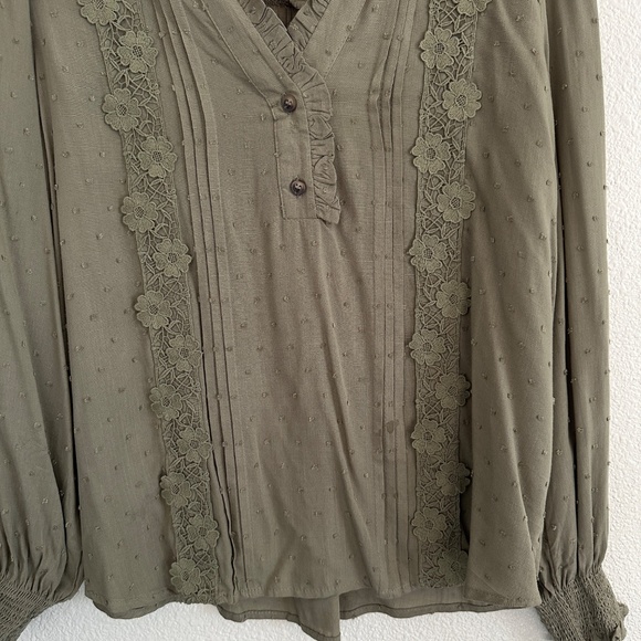 mine floral long sleeve blouse Large - Picture 5 of 11